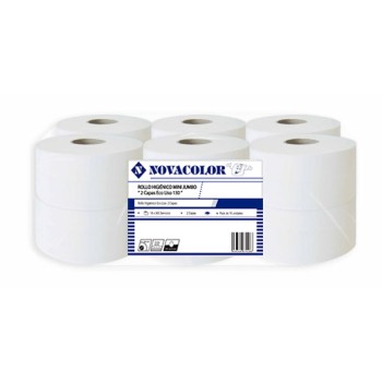 Papel Higiénico Novacolor Mini Jumbo Eco Liso 130 